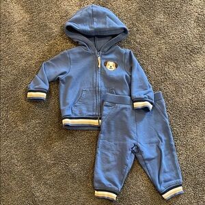 EUC Little Me baby boy matching set